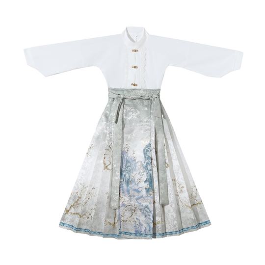 儿童马面裙女童套装春秋2024新款中国风新中式古装汉服春款超仙女