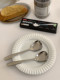 Food grade 304 stainless steel square head large flat spoon