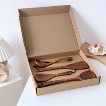 Solid Wood Beech Wood Four Sets of Scoop Spoon Suit