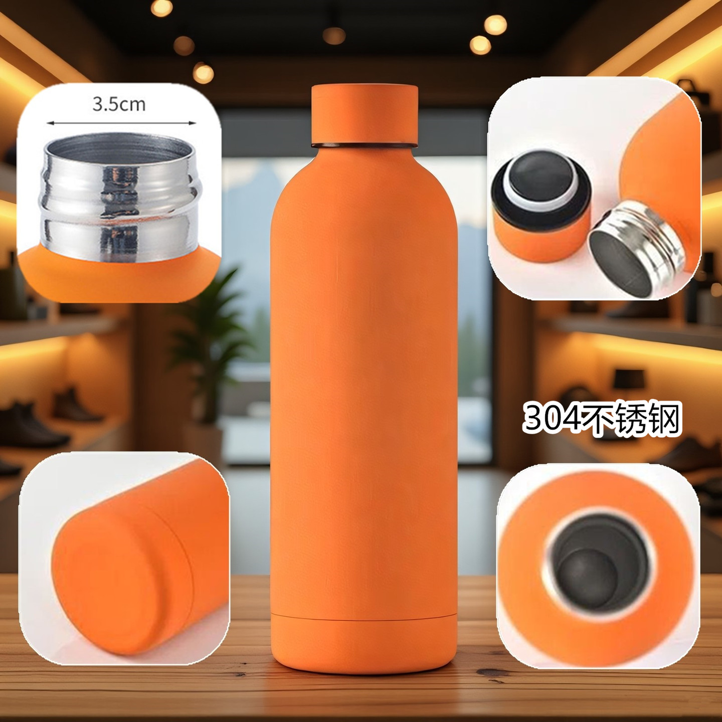 跨境户外美式小口水瓶刻名字不锈钢保温杯定制logo订制车载可乐壶,淘宝优惠券,粉丝福利购,淘宝优惠卷