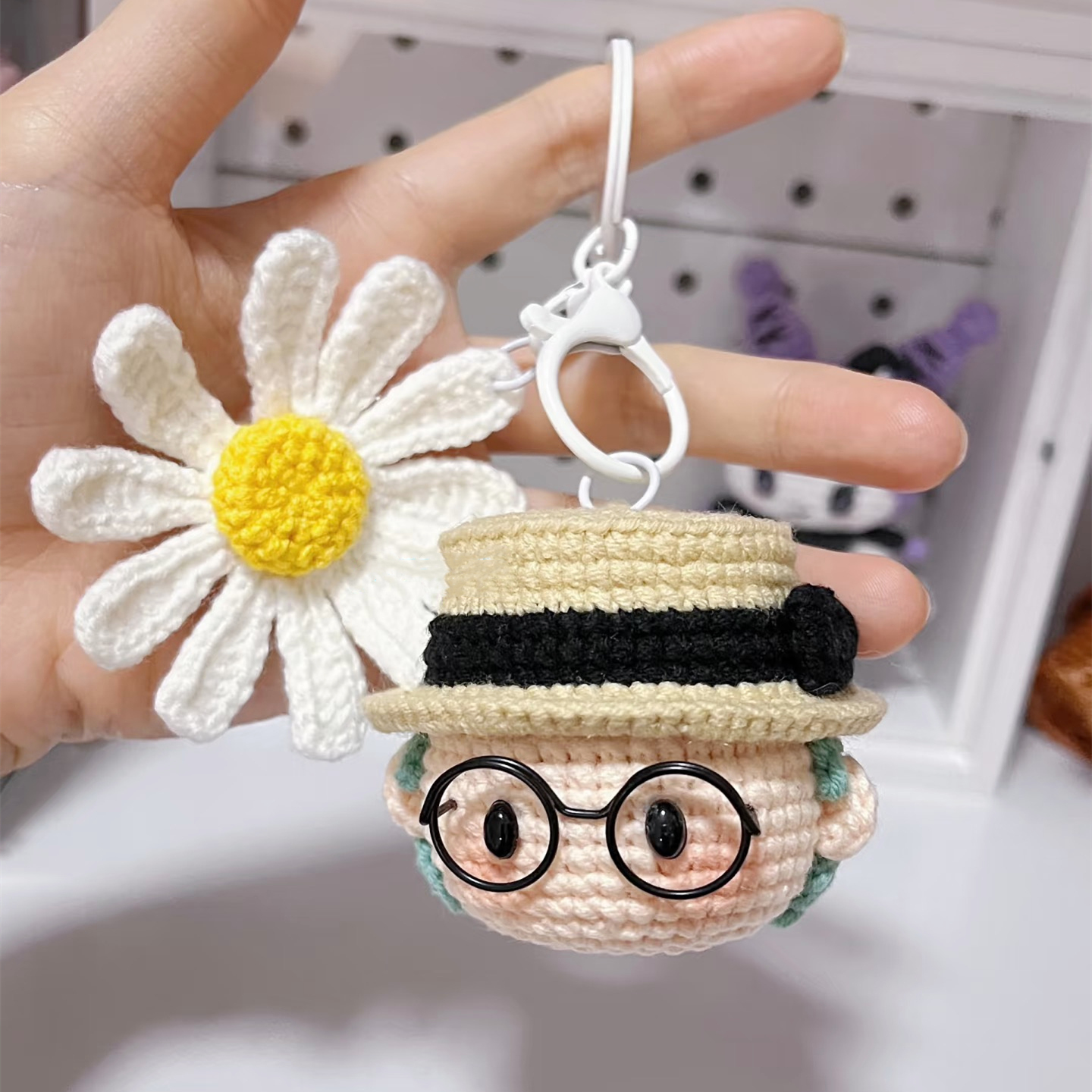 权志龙GD周边毛线手工钩织卡通包包挂件钥匙扣创意礼物diy材料包 - 图2