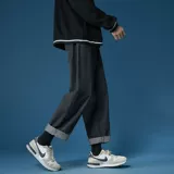 Трендовые джинсы, брендовые штаны, в корейском стиле, свободный прямой крой, осенние