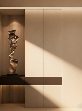 高档玄关摆件抽象几何风生水起