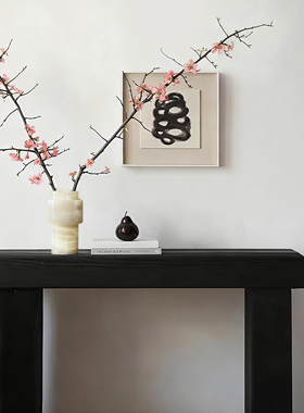 中古天然玉石花瓶侘寂风摆件