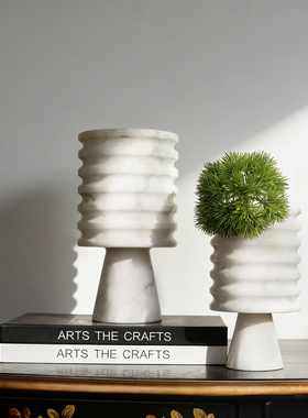 侘寂风天然石创意花瓶摆件