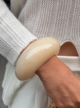 欧美设计感夸张手镯光面小众饰品手饰复古跨境爆款几何组合手镯