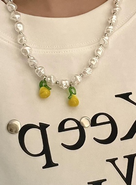 韩国珍珠项链锁骨链韩国