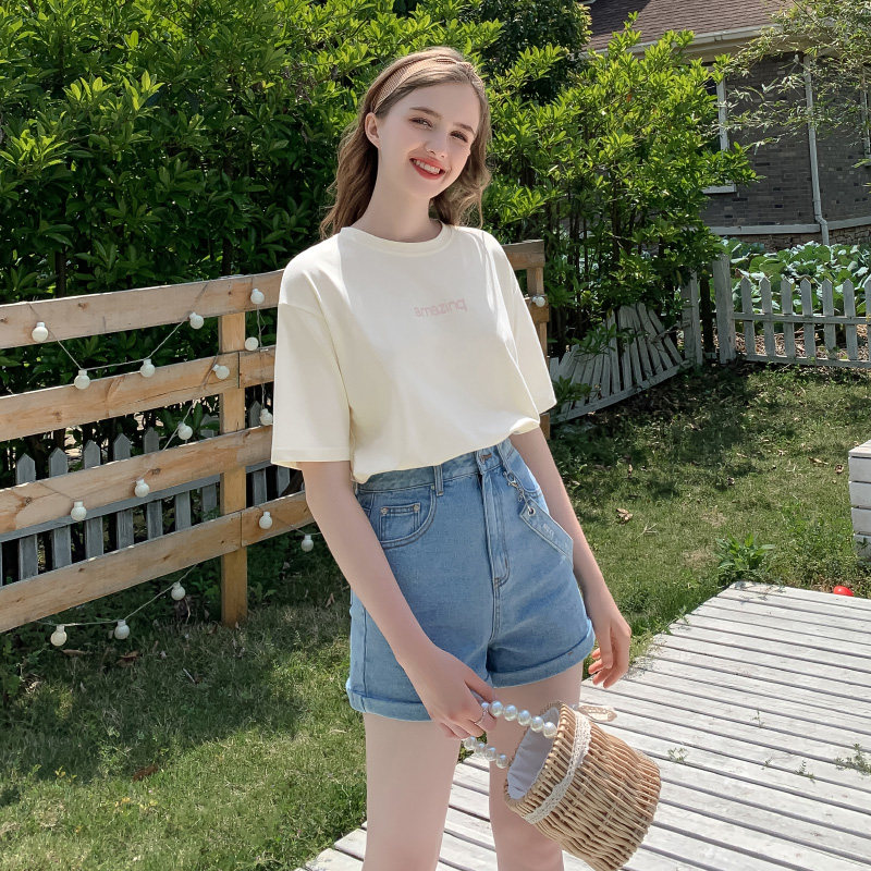 毛菇小象短袖女夏2020新款纯棉t恤 毛菇小象T恤