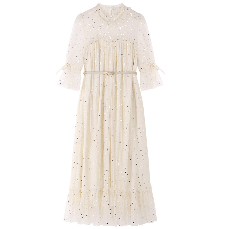 毛菇小象甜美少女网纱女2020连衣裙 毛菇小象连衣裙