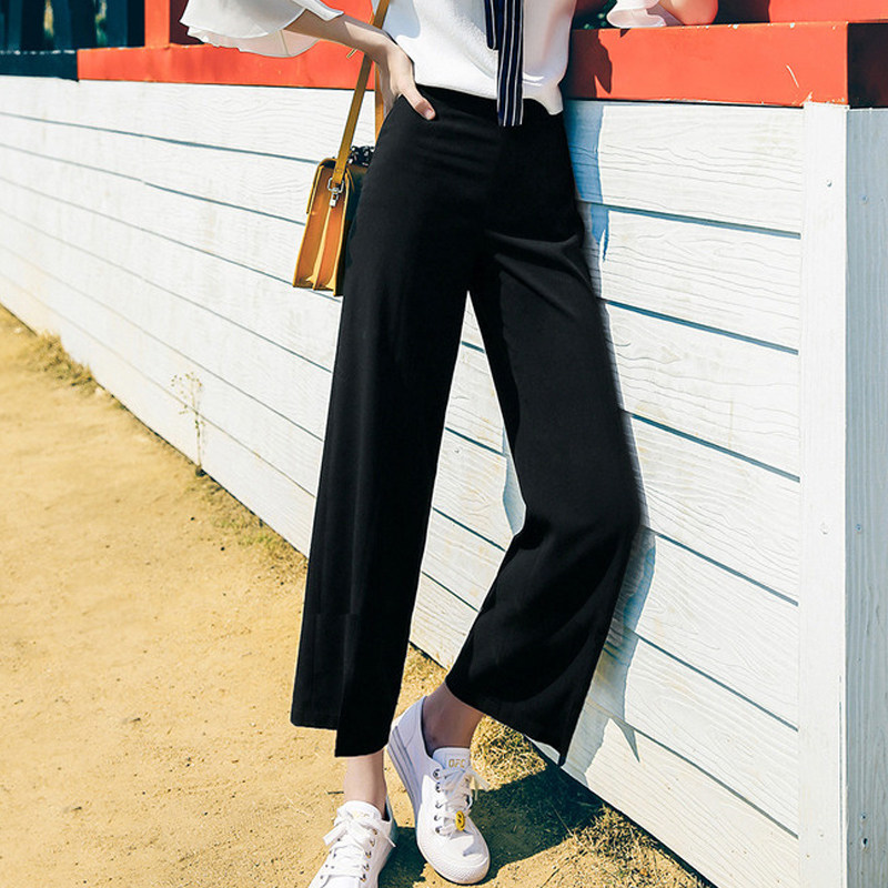 毛菇小象高腰2020新款夏季阔腿裤 毛菇小象休闲裤