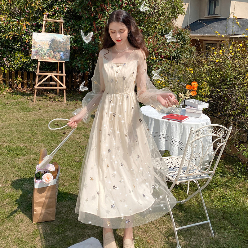 毛菇小象中长款吊带女2020夏连衣裙 毛菇小象连衣裙