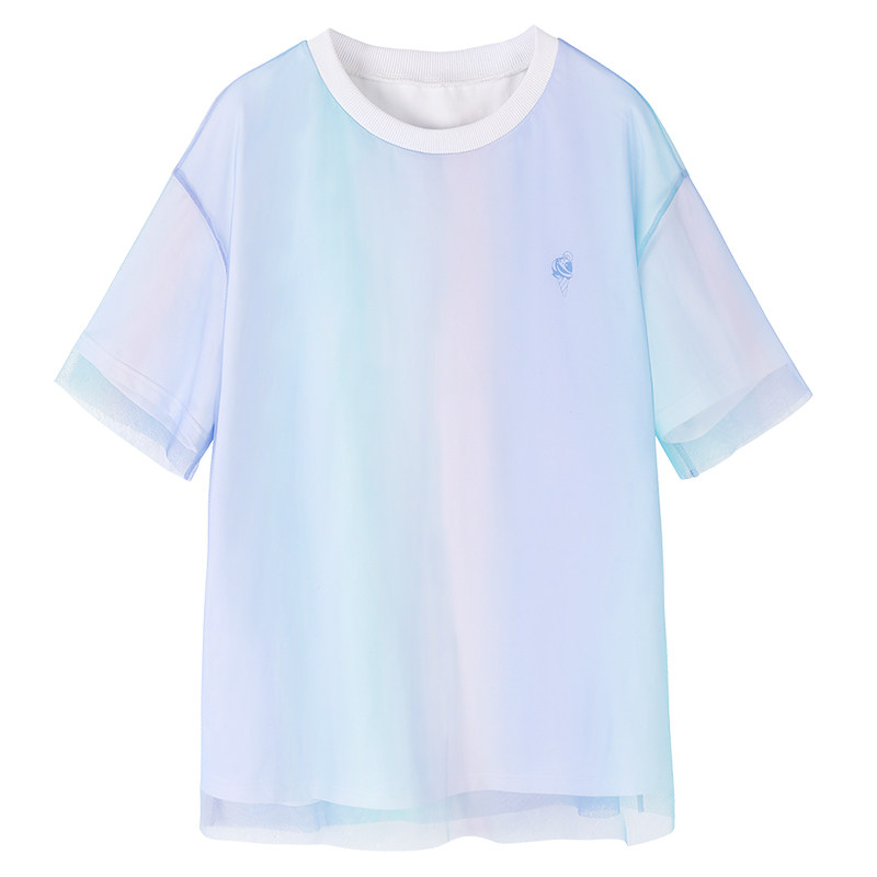 毛菇小象网纱女2020夏装新韩版t恤 毛菇小象T恤