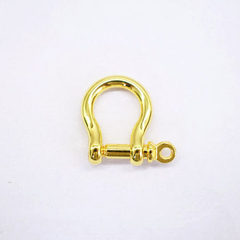 Horseshoe buckle handmade leather goods diy hardware accessories gold-plated car keychain pendant screw removable screw