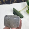 With certificate, Xinjiang Hotan jade dot ink blue and white seed ring ring, 23-finger ring, ring ring, free shipping