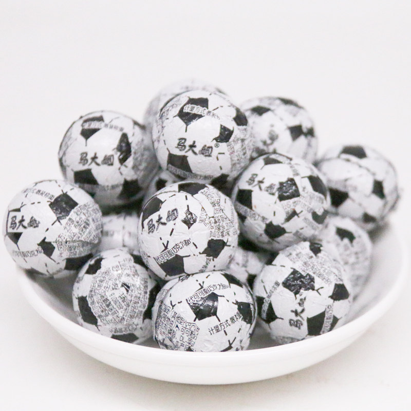 马大姐足球形状巧克力糖果500克巧克力豆年货喜糖果（代可可脂）,淘宝优惠券,粉丝福利购,淘宝优惠卷