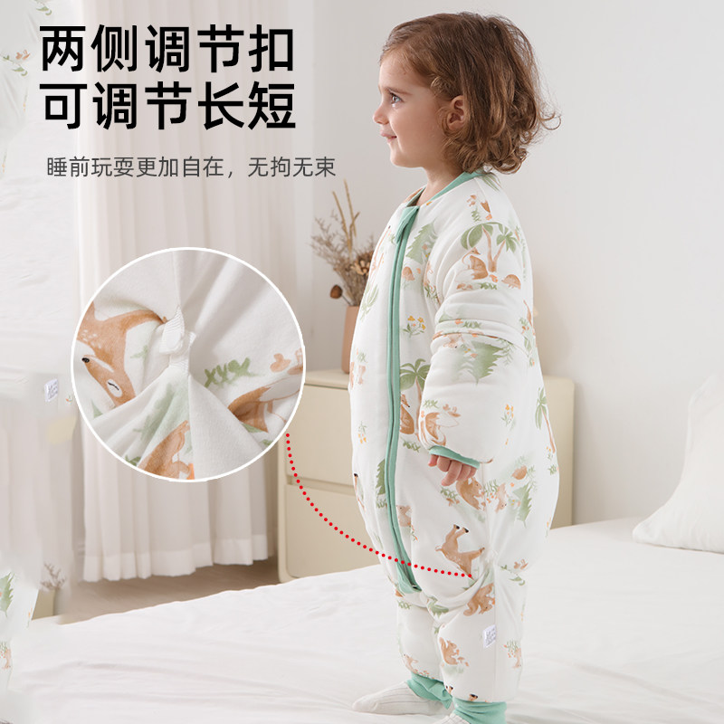 誉鹰婴儿睡袋春秋冬厚款恒温分腿纯棉宝宝儿童保暖防踢被四季通用,淘宝优惠券,粉丝福利购,淘宝优惠卷