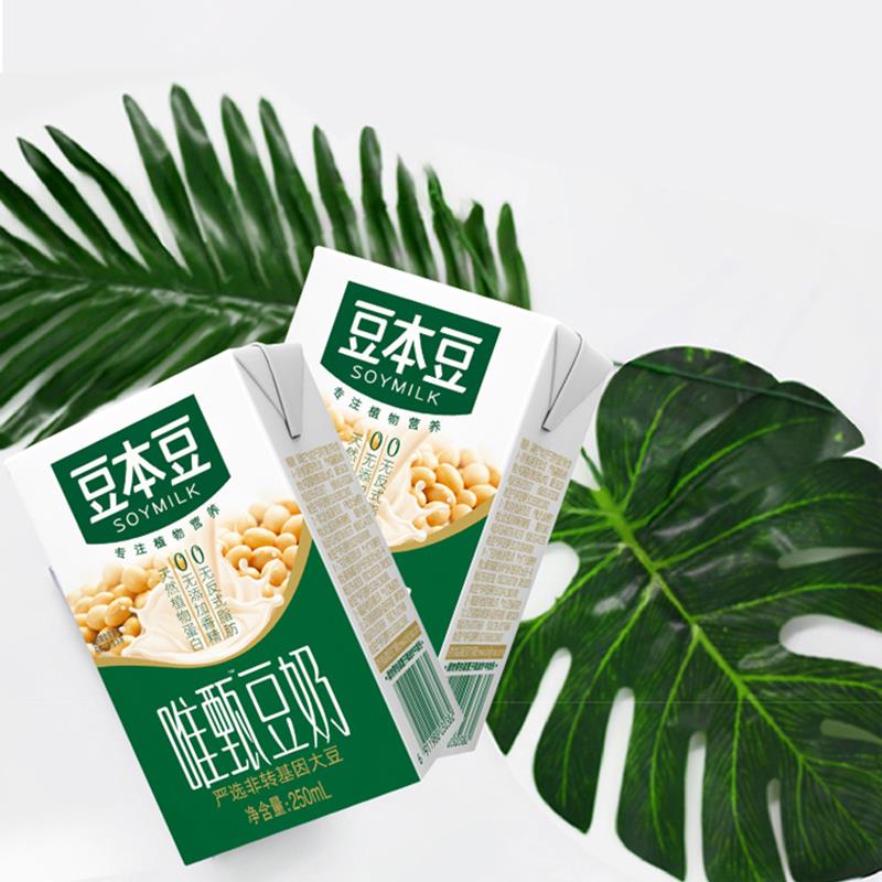 9月产豆本豆唯甄豆奶原味植物蛋白饮品 250ml*24盒-图0