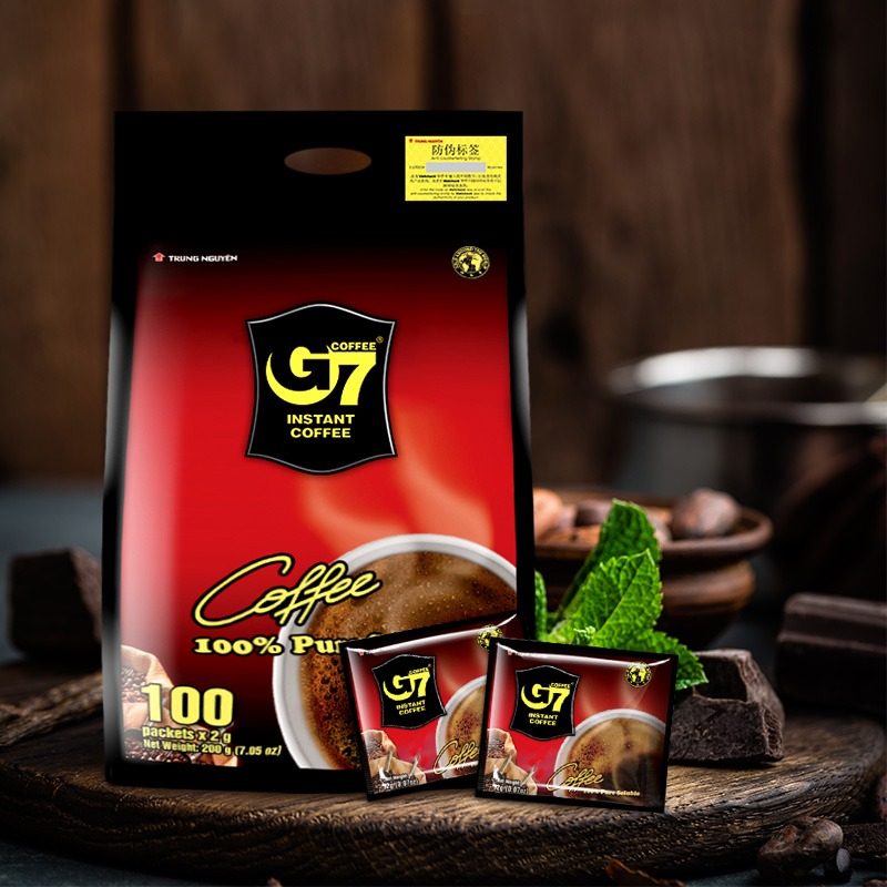 中原G7速溶黑咖啡粉200g*1袋上班族早餐饮品休闲分享装办公室,淘宝优惠券,粉丝福利购,淘宝优惠卷