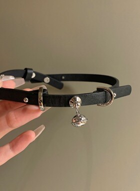 小铃铛choker黑色小众颈链项圈锁骨链女项链颈带颈圈chocker颈环