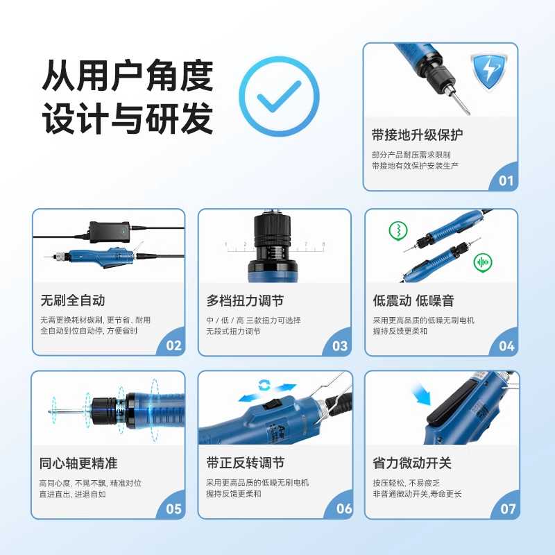 abf不凡手持直插式电动螺丝刀可调扭力转速全自动电批无刷工业级 - 图1