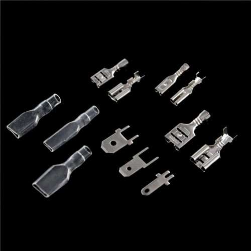 6.3MM 4.8MM 2.8MM 插簧 接线端子冷压端子 插片 护套 软 100只 - 图1