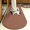 Imitation linen kitchen floor mats are water-absorbent, oil-absorbent, non-slip, stain-resistant, wipeable and washable floor mats, anti-stain and stain-resistant, non-slip floor mats.