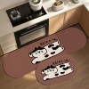 Imitation linen kitchen floor mats are water-absorbent, oil-absorbent, non-slip, stain-resistant, wipeable and washable floor mats, anti-stain and stain-resistant, non-slip floor mats.