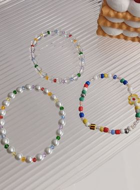 韩国东大门edito春夏七彩串珠