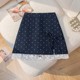 Sweet polka-dot lace stitching suit skirt for women 2025 summer anti-exposure high-waisted a-line skirt versatile short skirt