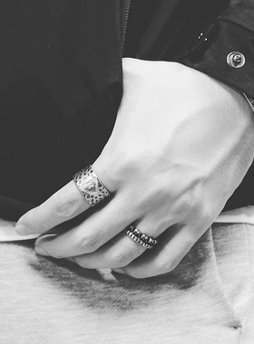 欧美潮牌小象动物男女皇冠对尾戒