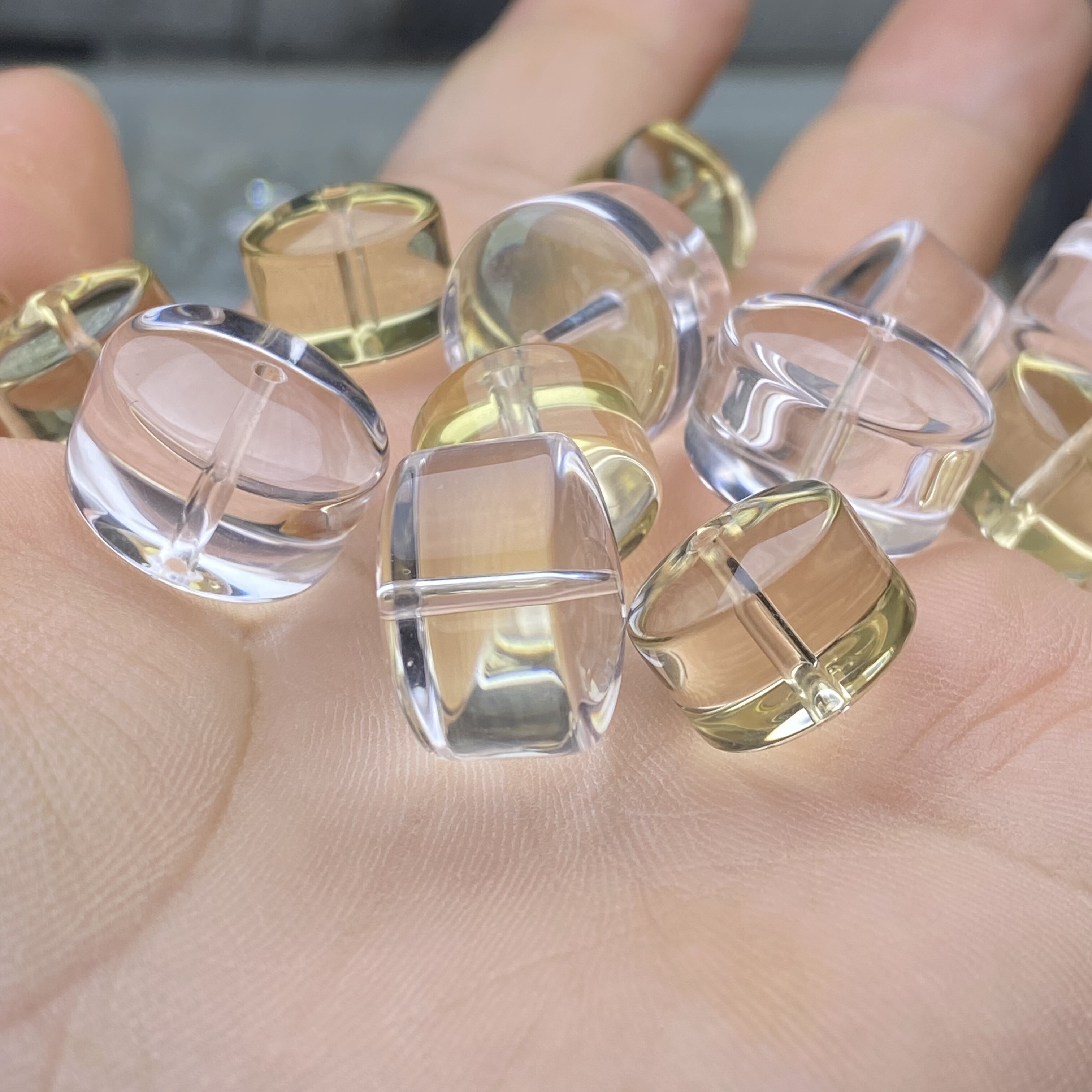 全净体天然白水晶车轮珠散珠子手串手链锁骨项链直切diy配件配饰,淘宝优惠券,粉丝福利购,淘宝优惠卷