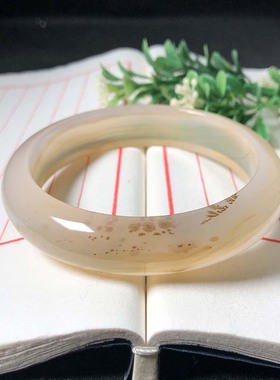 62圈口海洋玉髓手镯天然玛瑙草花