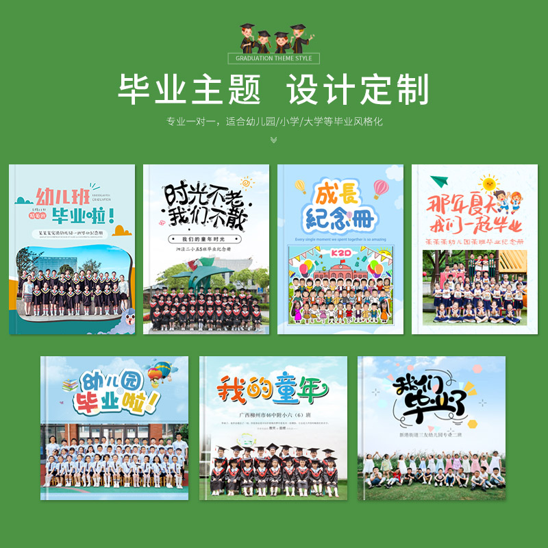 幼儿园毕业纪念册定制班级影集大班照片书同学录小学毕业相册制作-图1