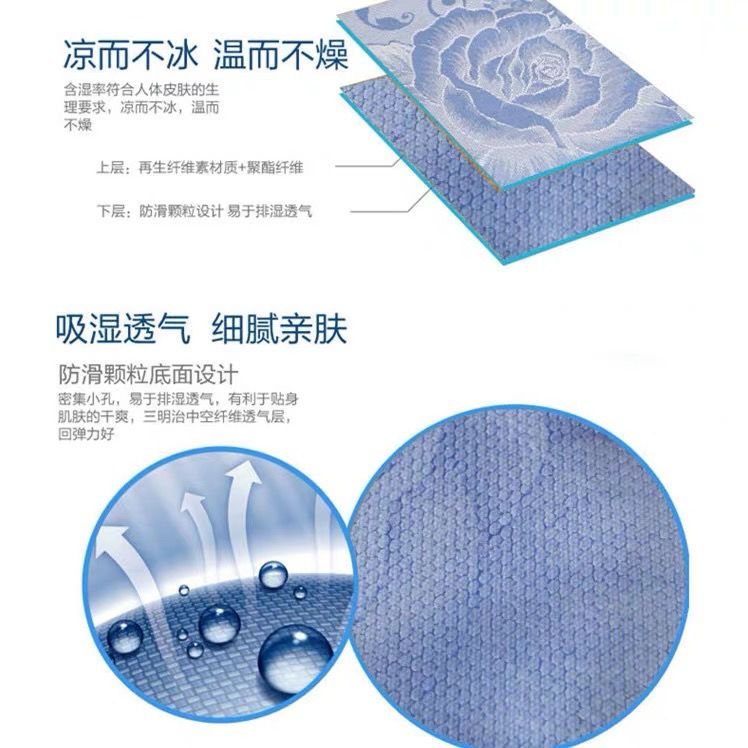 可折叠单人席可水洗冰丝席子0.8米0.9米1.2米学生宿舍空调席凉席 - 图1