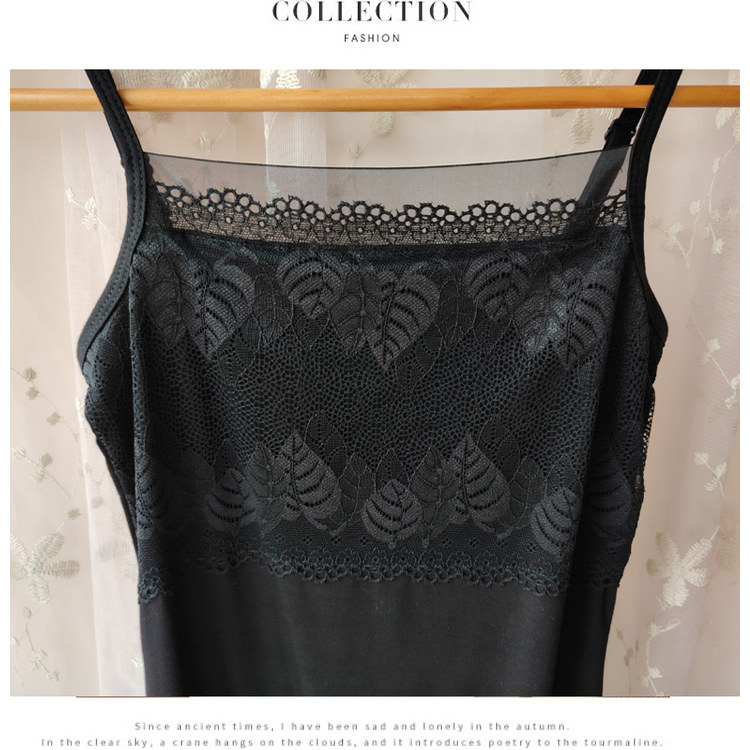 莫代尔蕾丝吊带背心女2025新款一字领上衣加绒保暖冬季内搭打底衫,淘宝优惠券,粉丝福利购,淘宝优惠卷
