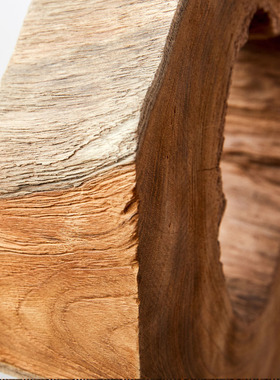 客厅装饰摆件品库柚木质朴美