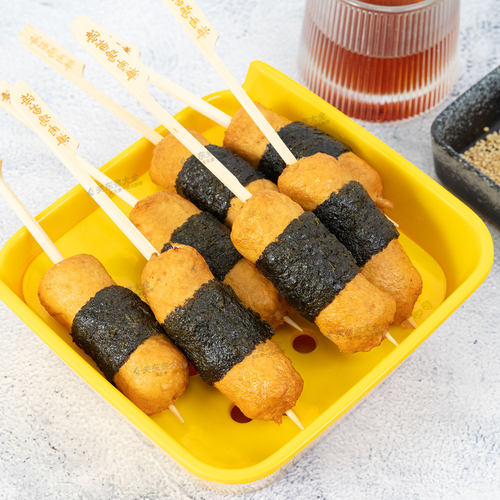 立圆海苔鸡肉棒10串关东煮食材商用鱼饼鱼丸夜市摆摊关东煮丸子 - 图2