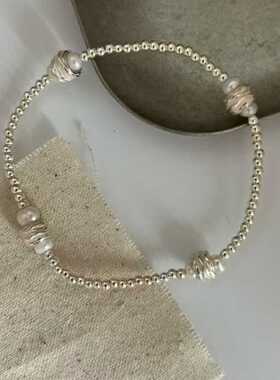 小众百搭弹力绳手环纯银通勤