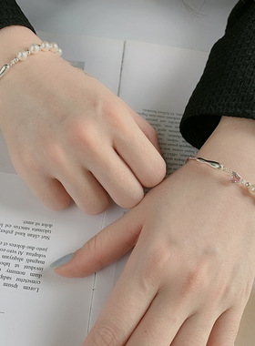 s925纯银树枝半镯半链手链