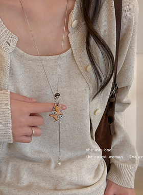 小马吊坠项链2026新款小众锁骨链