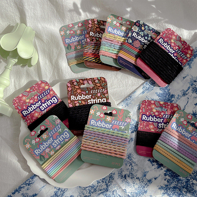 10根装头绳网红2025年新款发绳女扎马尾皮筋简约气质皮套扎头发圈,淘宝优惠券,粉丝福利购,淘宝优惠卷