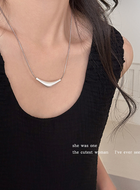 冷淡风几何金属拉丝项链女颈链