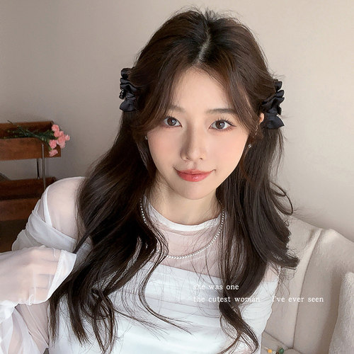 气质甜美蝴蝶结抓夹精灵耳发夹少女侧边刘海夹公主头鲨鱼夹子发卡 - 图3