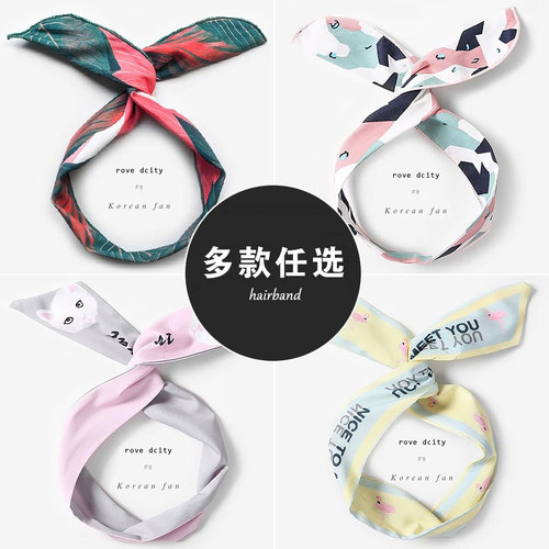 韩国头饰交叉打结铁丝发带女网红绑发箍甜美仙女森系超仙发饰头饰 - 图0