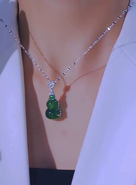 新中式新款热卖如意葫芦钛钢项链女气质百搭小众时尚钛钢饰品批发