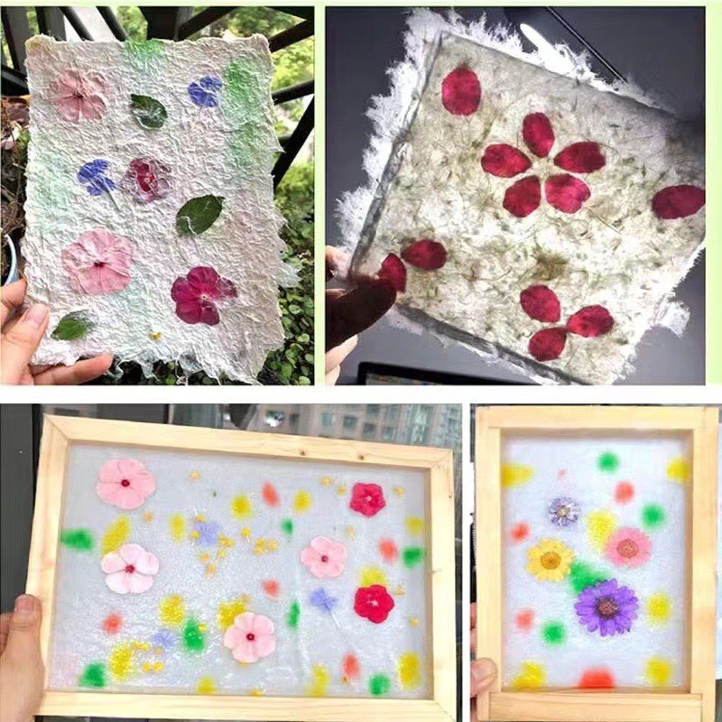 古法造纸术套装材料包花草纸脱水纸浆画原材料儿童手工diy团活动,淘宝优惠券,粉丝福利购,淘宝优惠卷