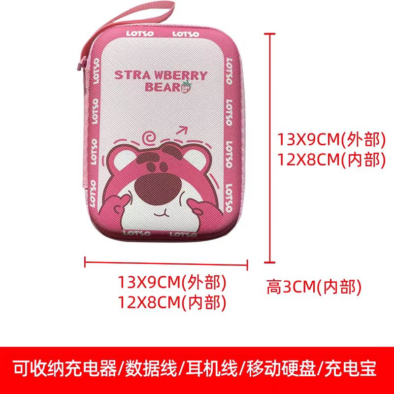 充电器收纳包耳机数据线便携收纳盒可爱ccd卡通迷你相机ccd整理盒 - 图0