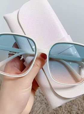 渐变太阳镜大框墨镜女方形大脸显瘦ins网红复古街拍防晒