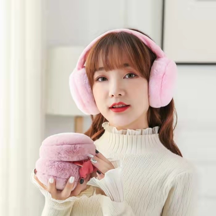 可折叠耳罩保暖女冬季韩版可爱耳套纯色毛绒防寒耳包男女耳捂耳暖,淘宝优惠券,粉丝福利购,淘宝优惠卷