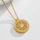 New Chinese style six-character mantra and eight-treasure compass necklace